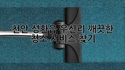 천안 성환읍 우신리? ✨깨끗한 청소 서비스 찾기!
