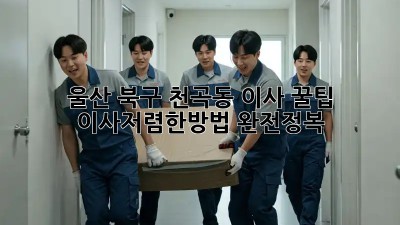 울산 북구 천곡동 이사 꿀팁🍯: #이사저렴한방법 완전정복!